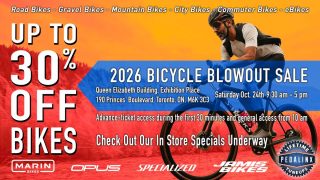 2026 BICYCLE FALL BLOWOUT SALE Saturday Oct. 24th 9:30 am - 5 pm Queen Elizabeth Building, Exhibition Place, 190 Princes’ Boulevard, Toronto, ON, M6K 3C3